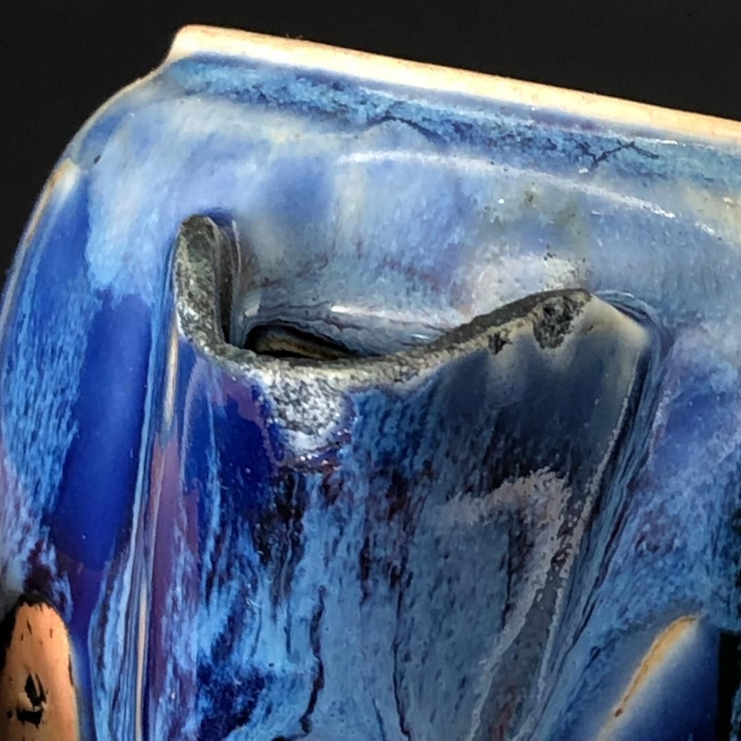 隅田焼 高浮彫人物図 水差し 19cm 立体造形 賢者 童 ※訳あり ( POP_24A