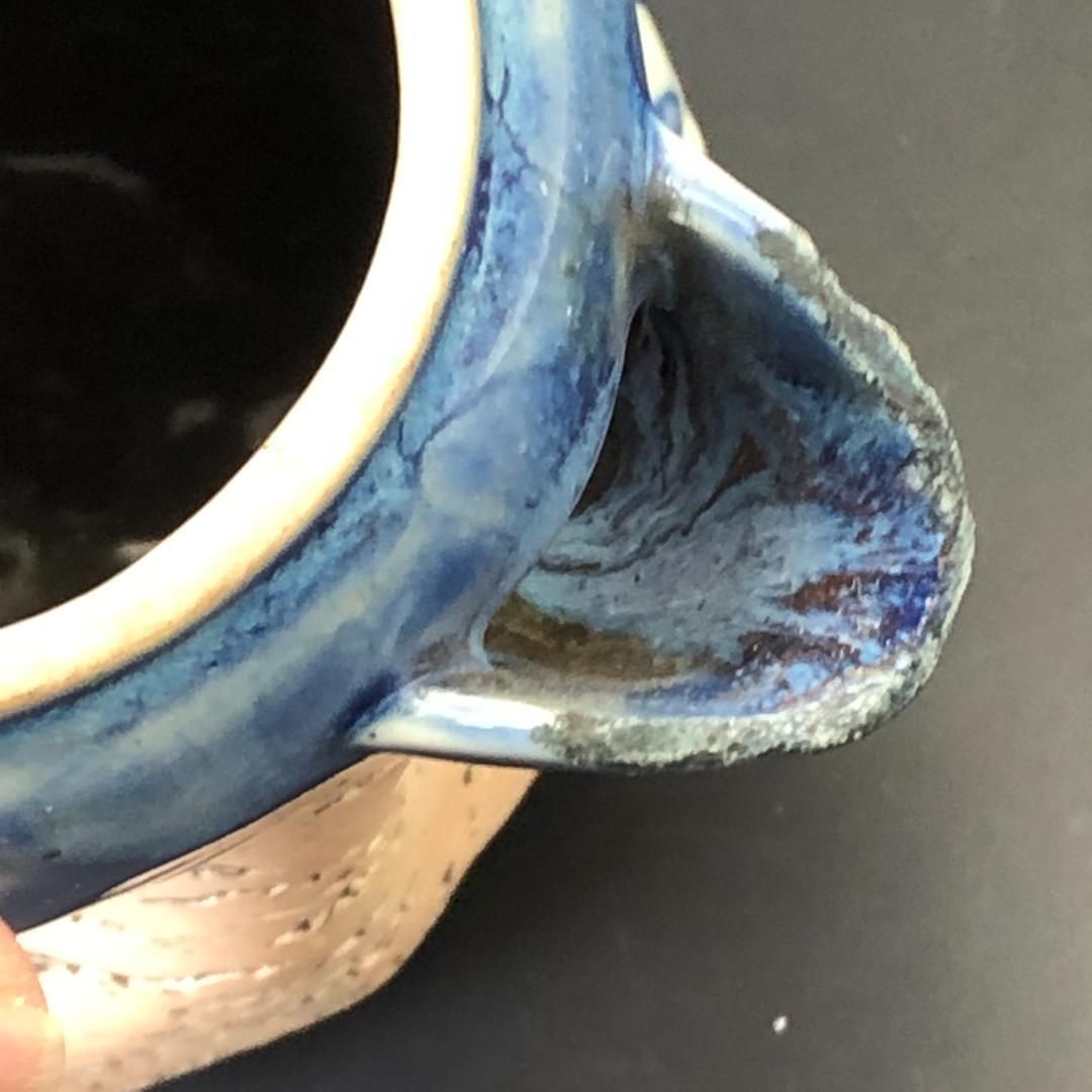 隅田焼 高浮彫人物図 水差し 19cm 立体造形 賢者 童 ※訳あり ( POP_24A