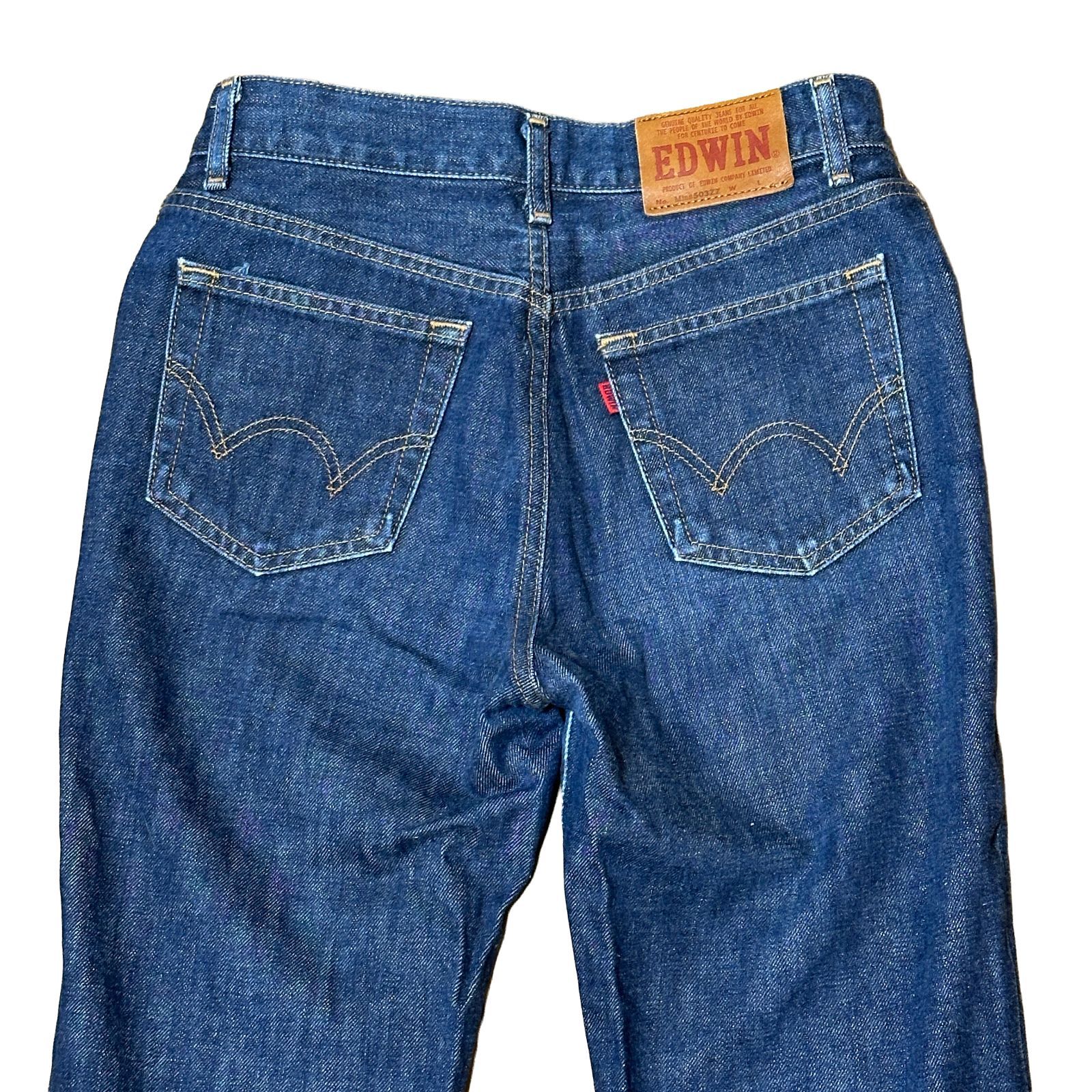 EDWIN Miss 503ZZ 50352 ハイウエスト スリム ストレートデニム 濃紺