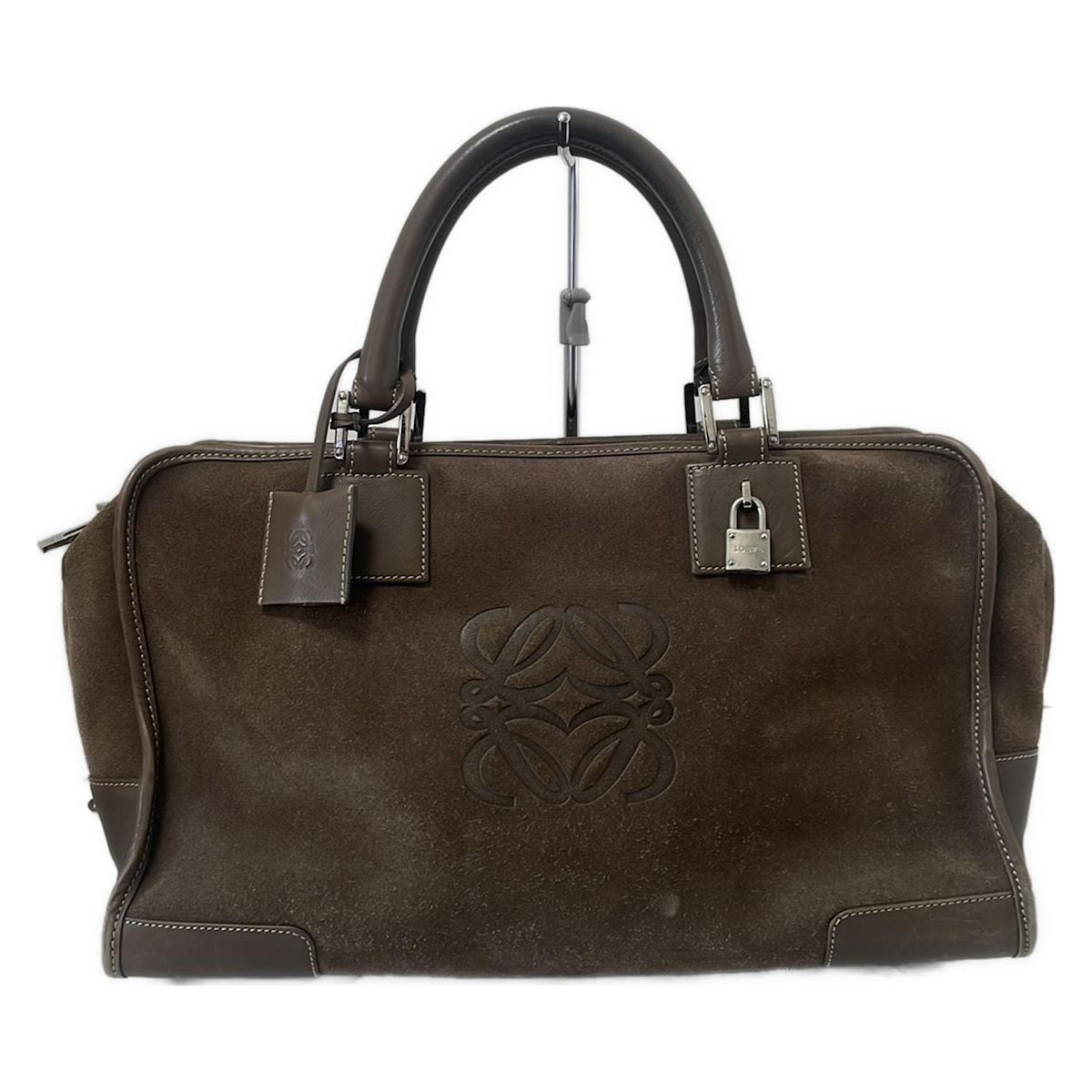 【はる】 ロエベアマソナ36、エナメルレザーのブラウン（ブロンズ ロエベアマソナ36、エナメルレザーのブラウン（ブロンズ