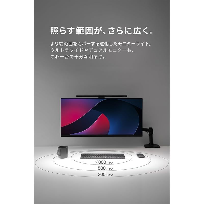 BenQ ScreenBar Pro モニターライト/輝度．色温度調整/省スペース/湾曲