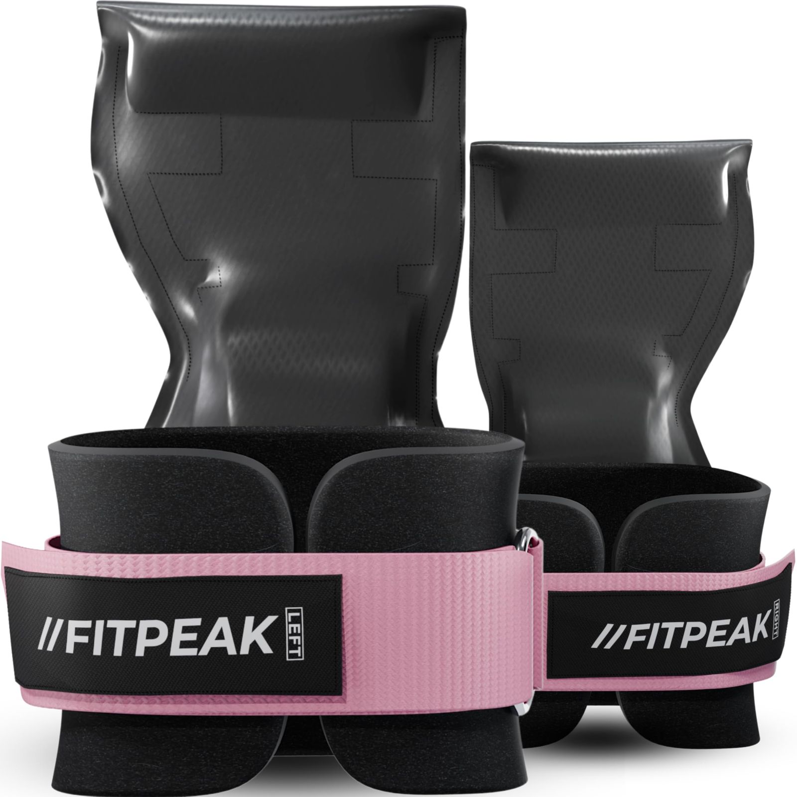 FITPEAK パワーグリップ 筋トレ【痛くない厚さ1.5倍クッション搭載】 懸垂 補助 グリップ トレーニングギア ウェイトリフティング 女性 男性 メンズ レディース (ピンク, Mサイズ) [ピンク] [Mサイズ]