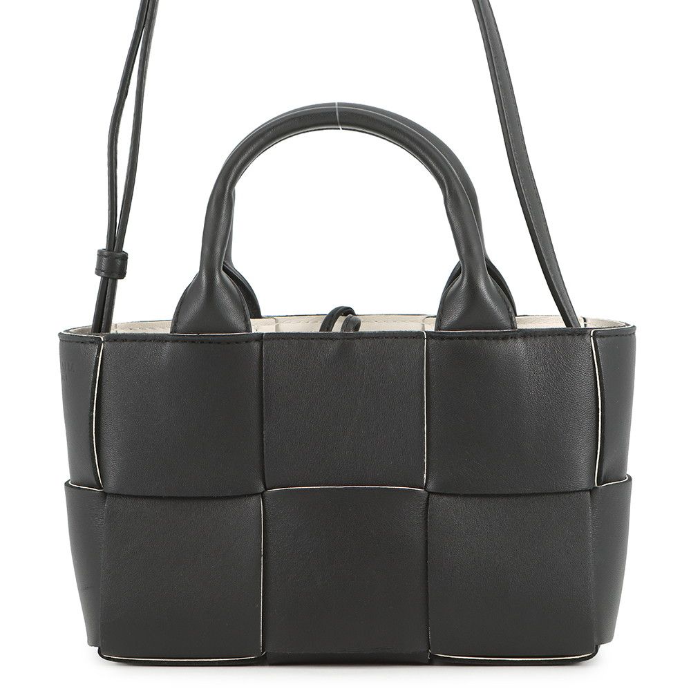 BOTTEGA VENETA ブラック編み込みバッグ Men's Small Intrecciato Zipped Tote in Black | Bottega Veneta TW