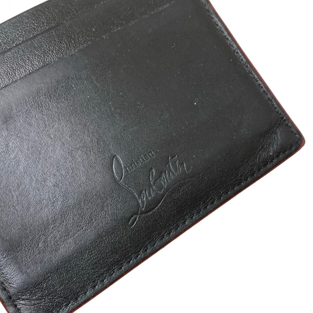 CHRISTIAN LOUBOUTIN(クリスチャンルブタン) カードケース - 黒×レッド