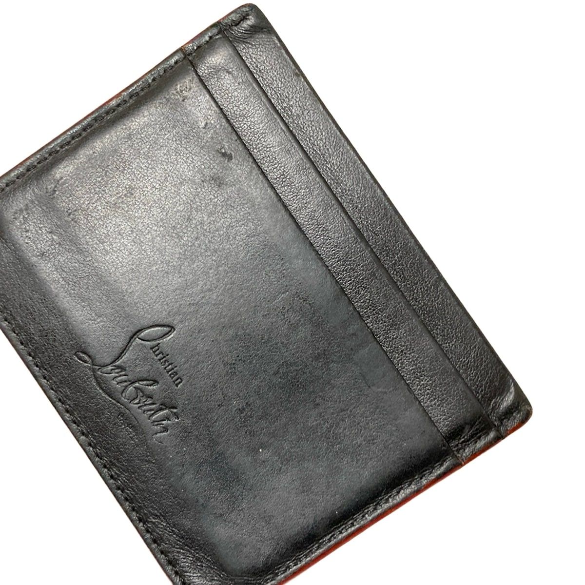 CHRISTIAN LOUBOUTIN(クリスチャンルブタン) カードケース - 黒×レッド