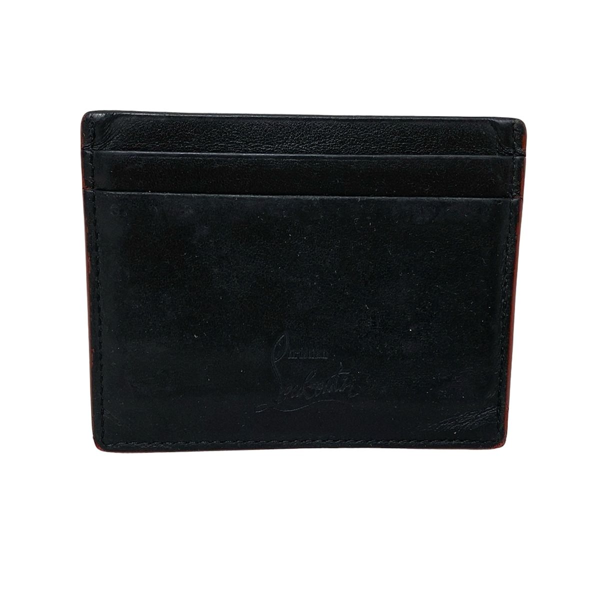 CHRISTIAN LOUBOUTIN(クリスチャンルブタン) カードケース - 黒×レッド