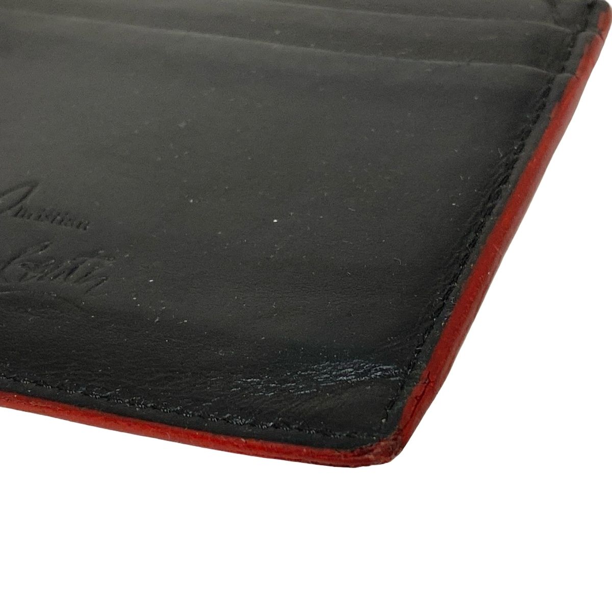 CHRISTIAN LOUBOUTIN(クリスチャンルブタン) カードケース - 黒×レッド