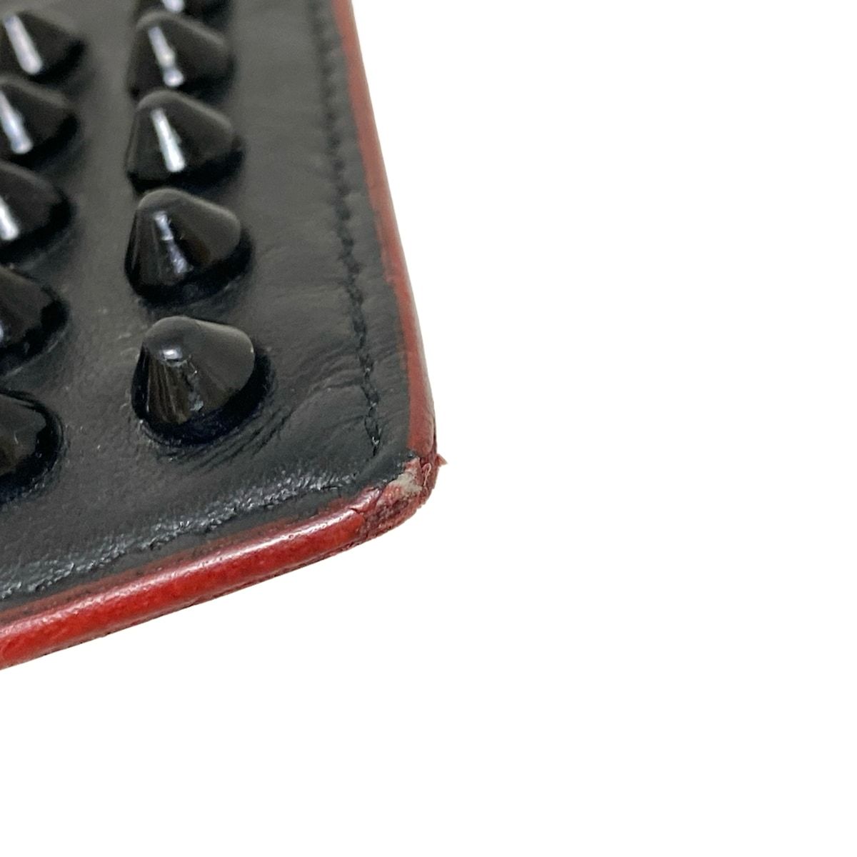 CHRISTIAN LOUBOUTIN(クリスチャンルブタン) カードケース - 黒×レッド