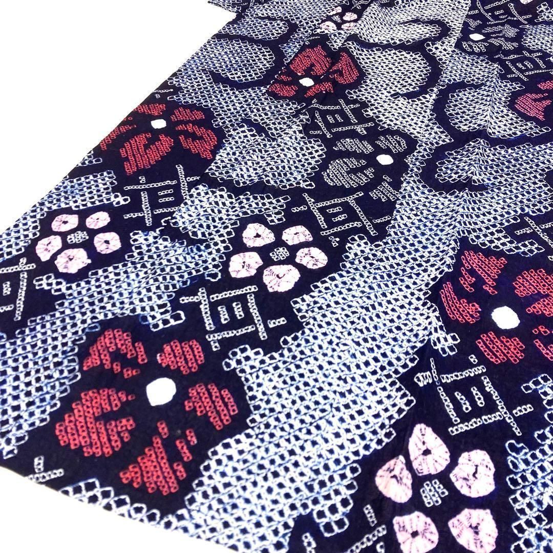 着物と帯 時流】Y37ys◇本場有松鳴海絞り浴衣◇美品 裄67丈160.5