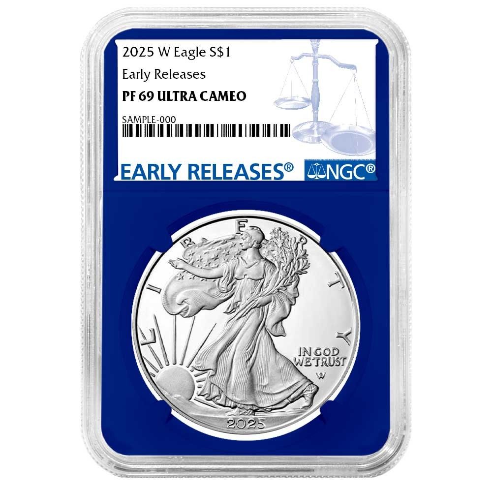 【NGC PF69UC】2025 英国初シルバーソブリン シールドマーク付き 2025-S Proof $1 American Silver Eagle Navy Privy NGC PF69UC ER