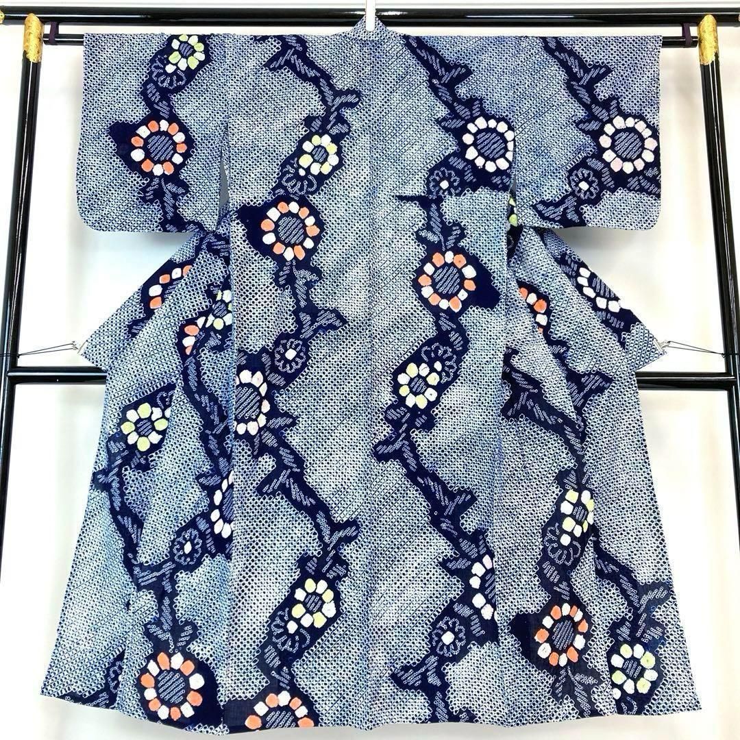 ちんぺーです❣️ 【着物と帯 時流】Y25898◆本場有松鳴海絞り浴衣◆手縫 ちんぺーです❣️ 【着物と帯 時流】Y25898◇本場有松鳴海絞り浴衣◇手