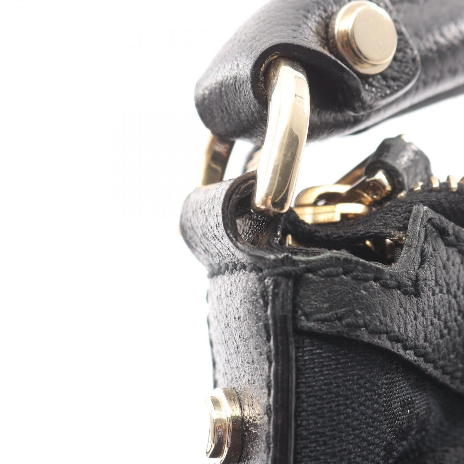 グッチ GUCCI アビー GGキャンバス ショルダーバッグ バッグ キャンバス レザー レディース ブラック系 153025 【中古】 グッチ GUCCI ショルダーバッグ アビー GGキャンバス 153025 ブラック