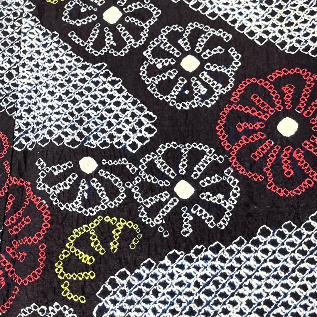 着物と帯 時流】Y25694st◇本場有松鳴海絞り 浴衣◇裄66居敷当て