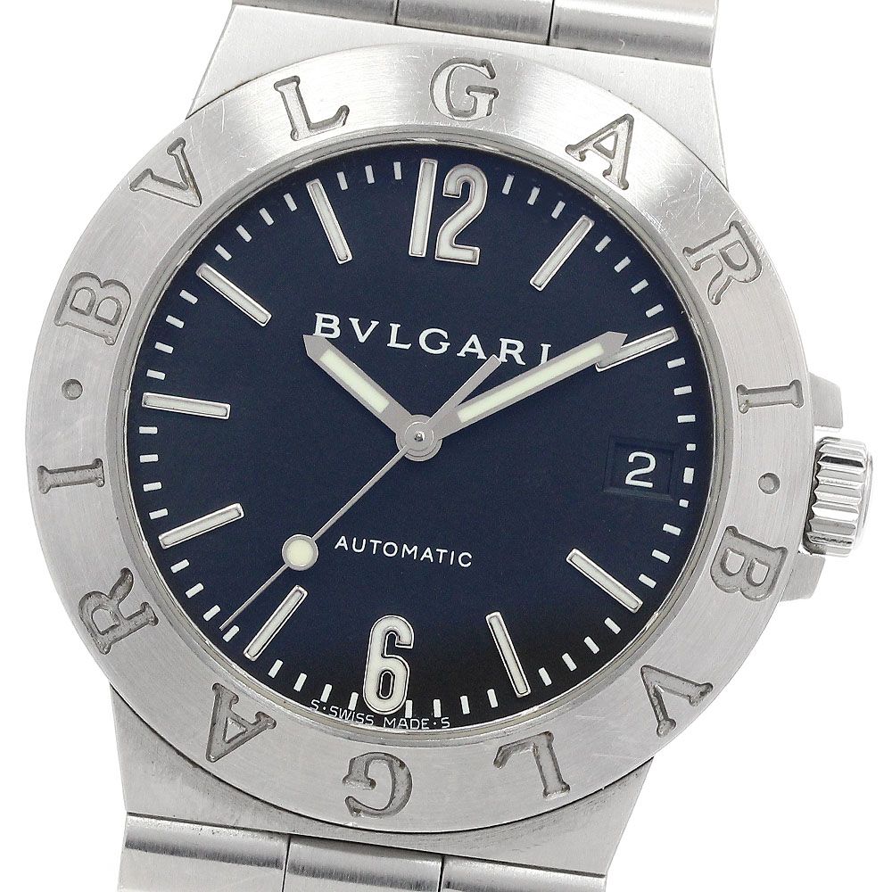 ブルガリ BVLGARI LCV35S ディアゴノ デイト 自動巻き メンズ _932980