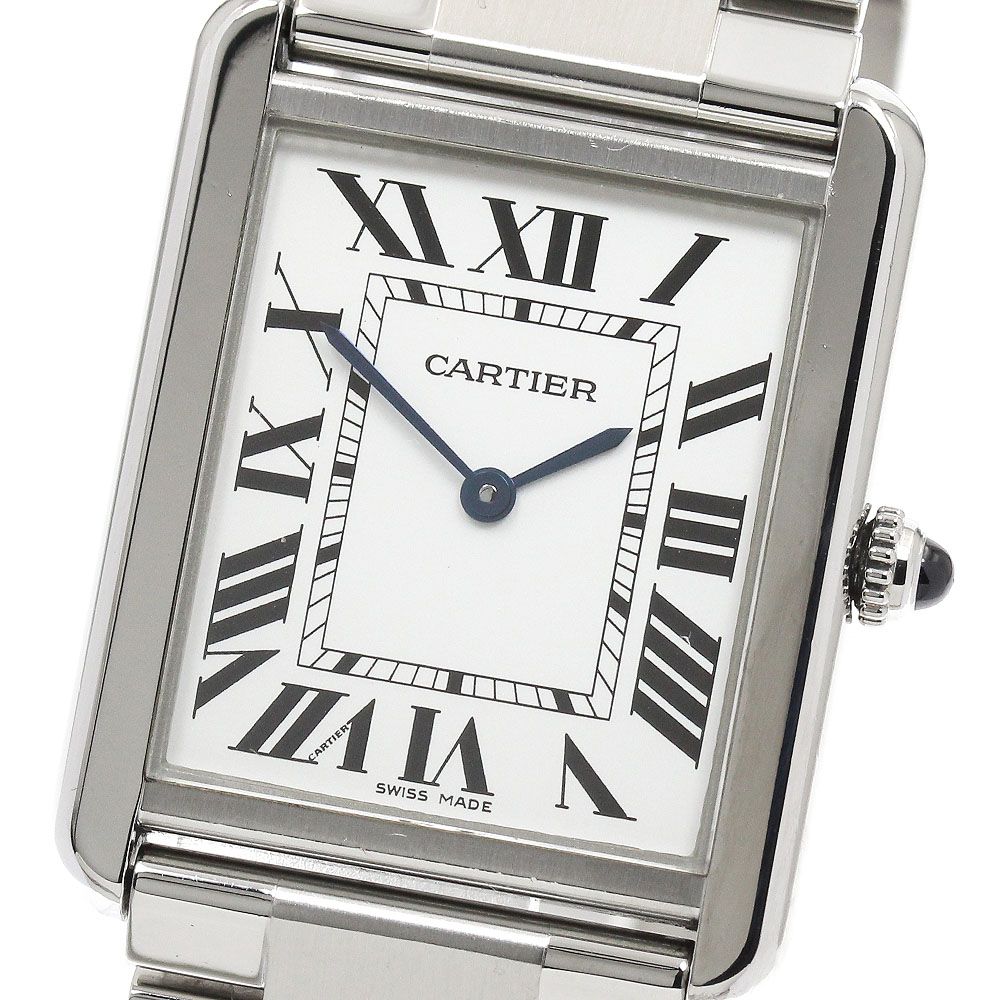 カルティエ CARTIER W5200014 タンクソロ LM クォーツ メンズ 良品