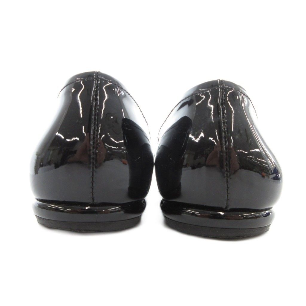 PRADA　エナメル　シューズ　36.5 プラダ PRADA フラットシューズ 36.5 22.5cm パンプス ビジュー リボン