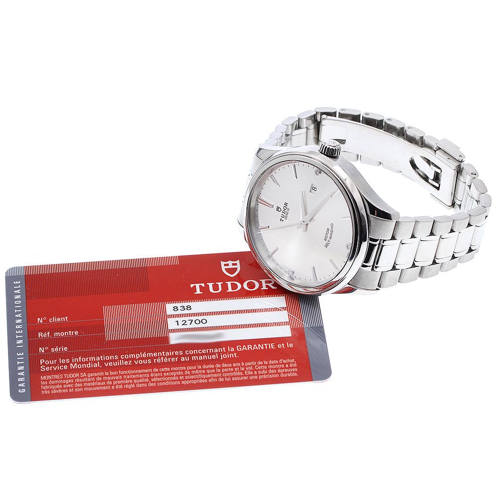 チュードル TUDOR 12700 スタイル デイト 3Pダイヤモンド 自動巻き