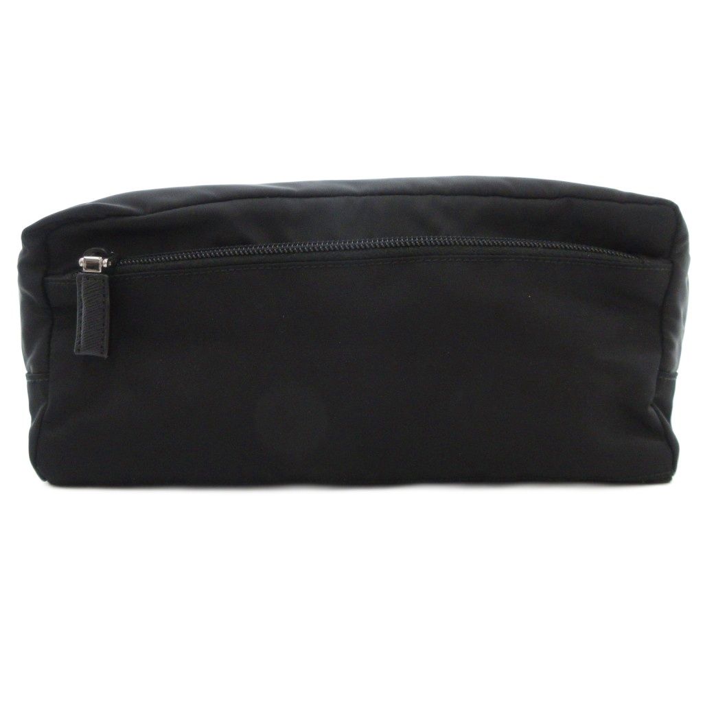 プラダ トラベルポーチ セカンドバッグ ナイロンxレザー ブラック 三角ロゴ プラダ トラベルポーチ セカンドバッグ ナイロンxレザー ブラック 三角ロゴ