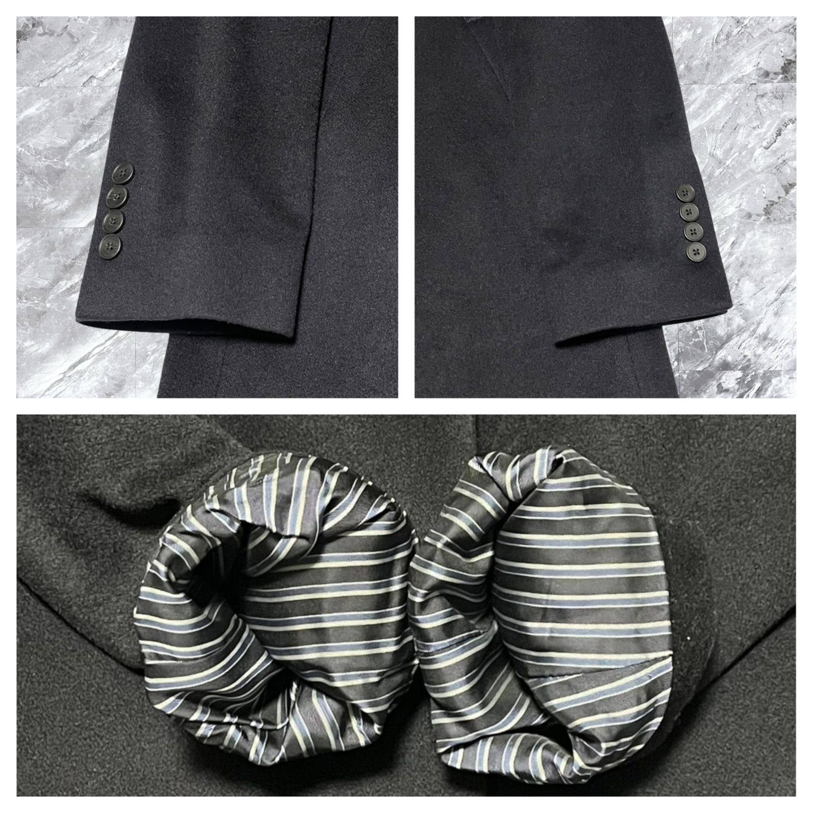 極美品 HILTON ヒルトン チェスターコート ロングコート カシミヤ100