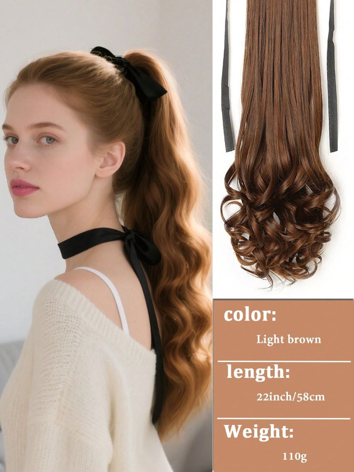 12インチ ボブスタイル ストレート ウィッグ ブラウン 耐熱 合成繊維