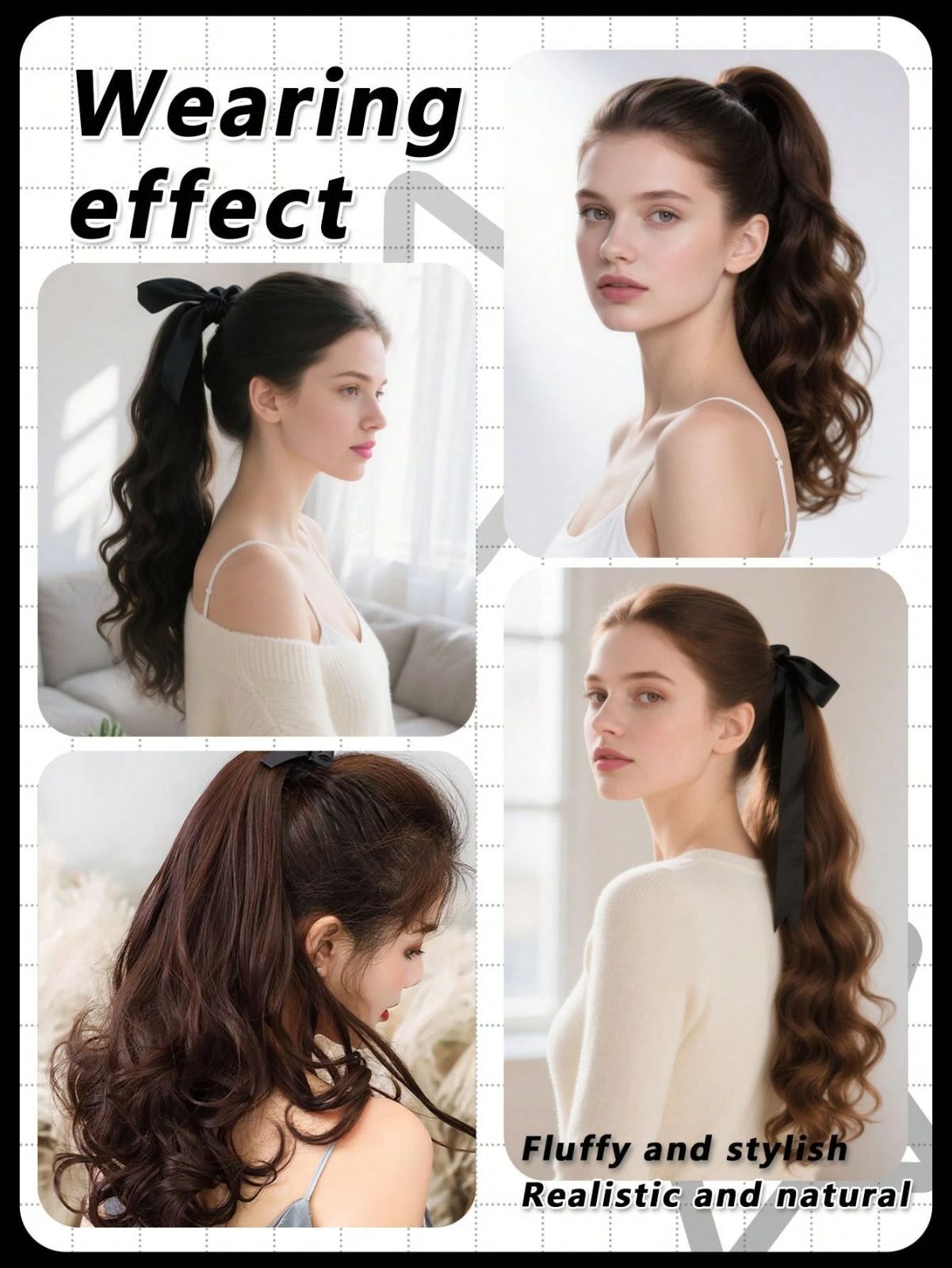 12インチ ボブスタイル ストレート ウィッグ ブラウン 耐熱 合成繊維