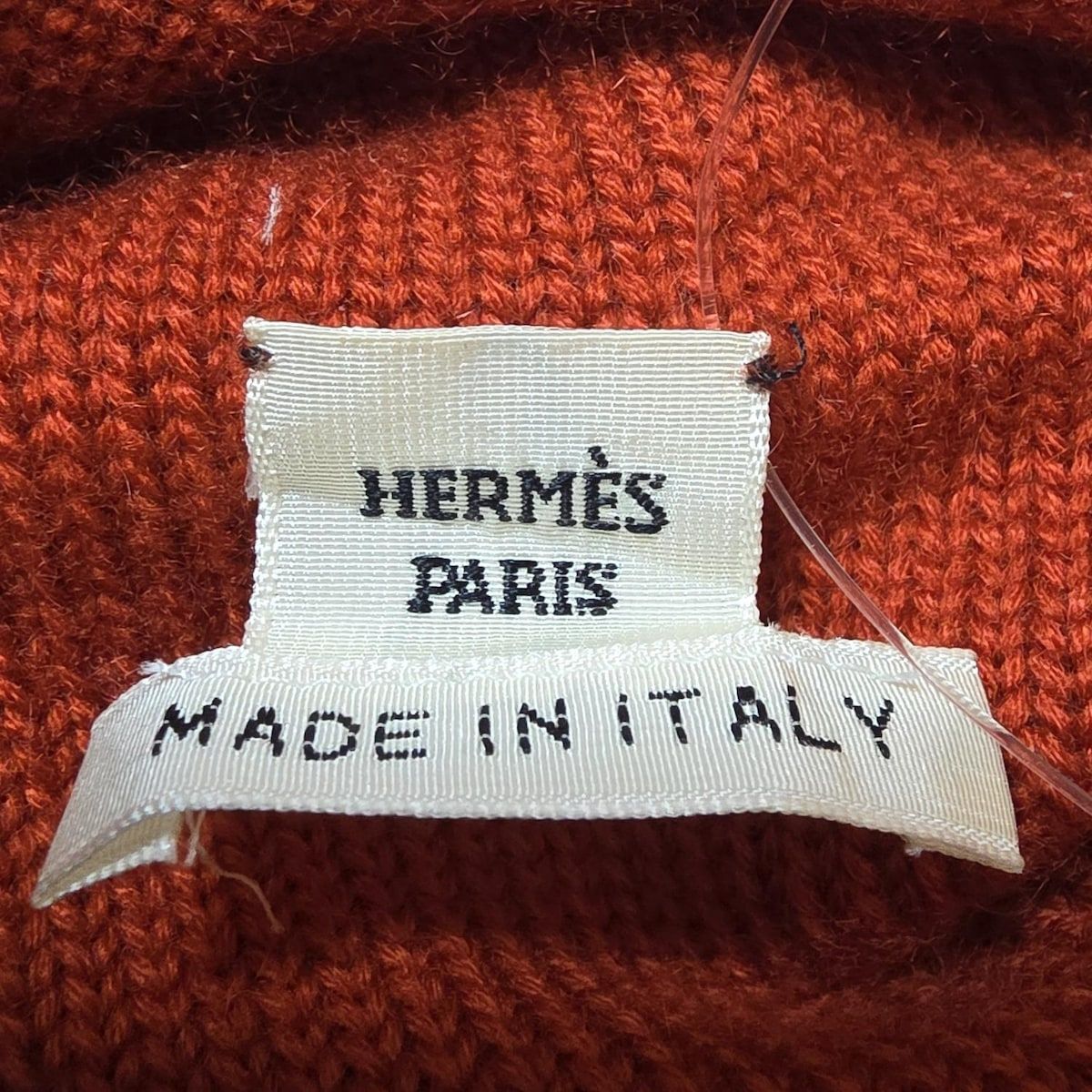 HERMES(エルメス) 半袖セーター サイズ34 S レディース美品 - オレンジ