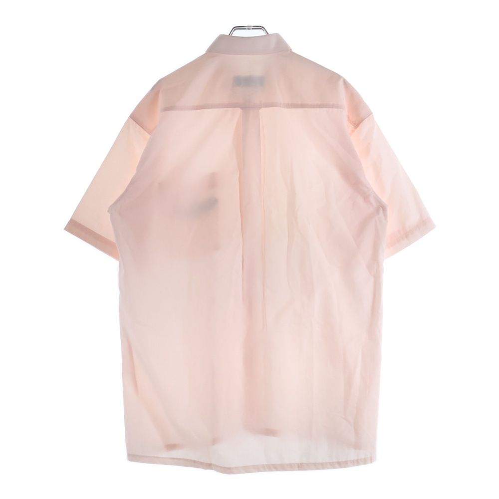 YVES SAINT LAURENT (イヴサンローラン) ロゴ刺繍 半袖シャツ ピンク