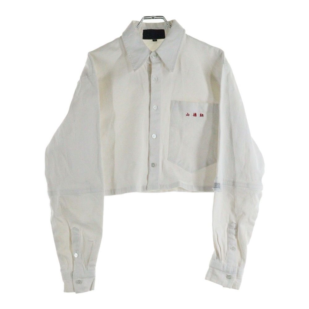 XANDER ZHOU (ザンダーゾウ) ワンポイント刺繍 クロップド デニム