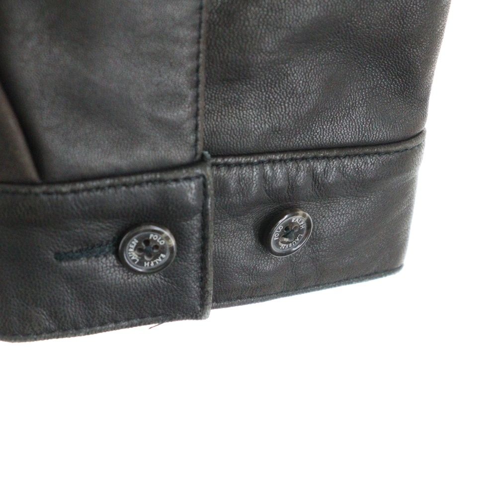 POLO RALPH LAUREN (ポロラルフローレン) 胸ロゴ刺繍 ラムレザー