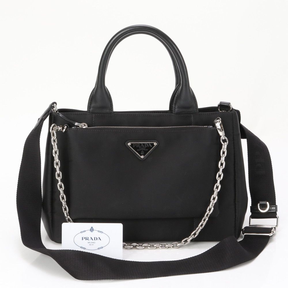 極美品 プラダ ギャランティ付 テスート ナイロン レザー 2WAY