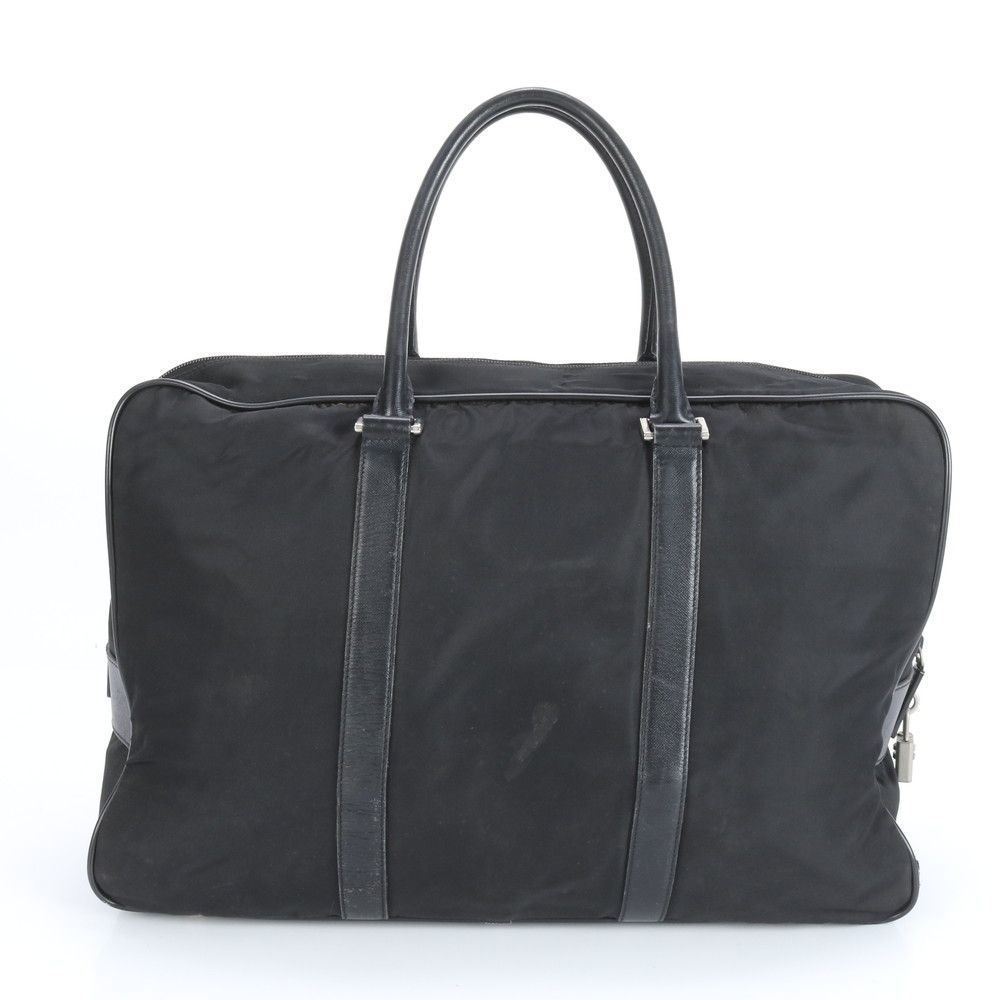 プラダ テスート ナイロン 三角ロゴ レザー ボストン バッグ 出張 旅行