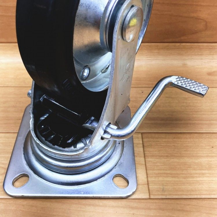 4個セット nansin/ナンシン M-150/R-150 キャスター ゴム車輪 固定