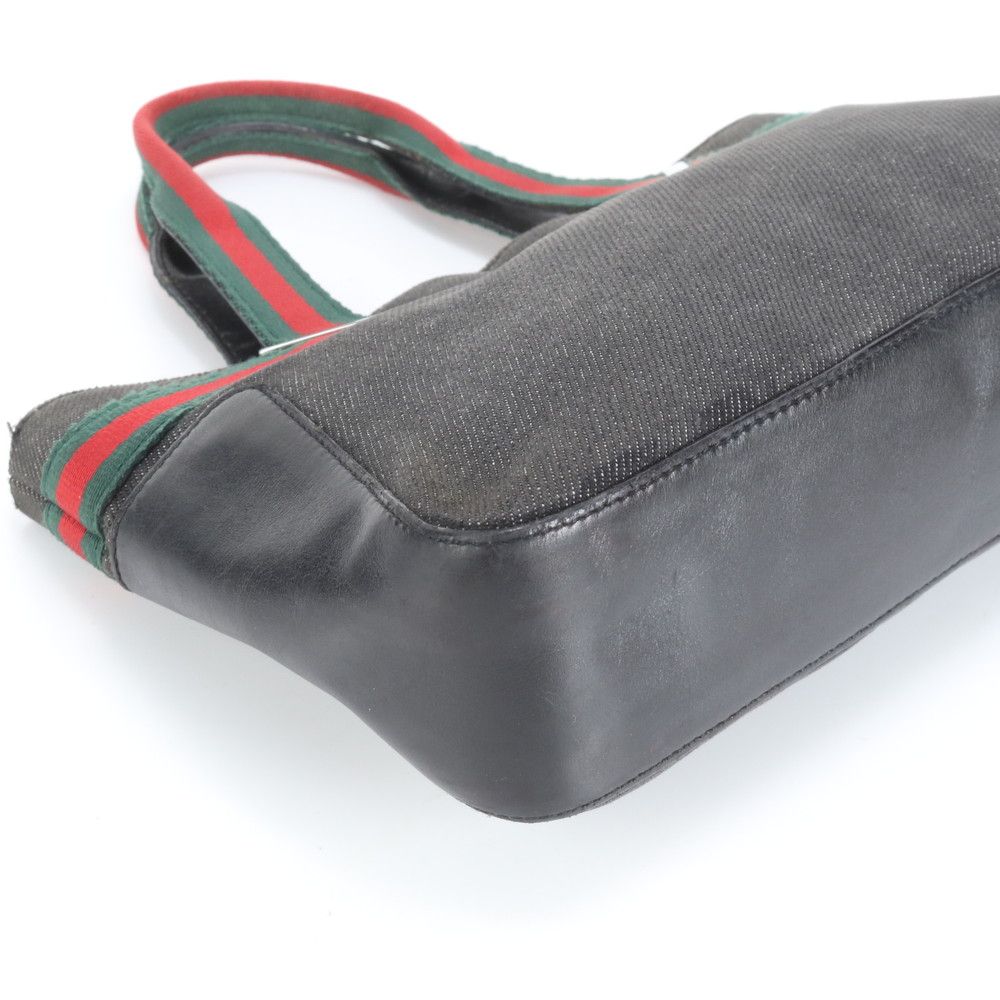 極美品 グッチ シェリーライン レザー ハンドバッグ ミニ トート 73984