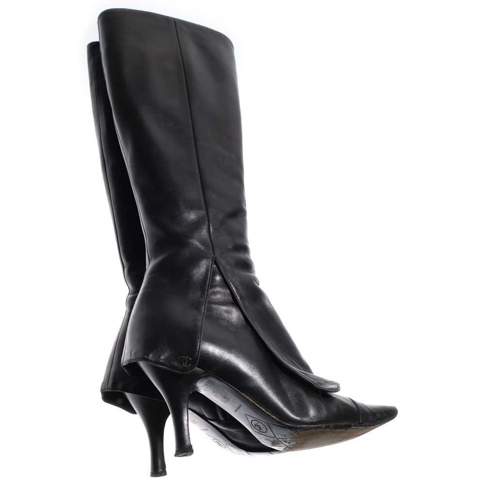 CHANEL (シャネル) ココマーク ロゴプレート ラムスキン レザー サイド