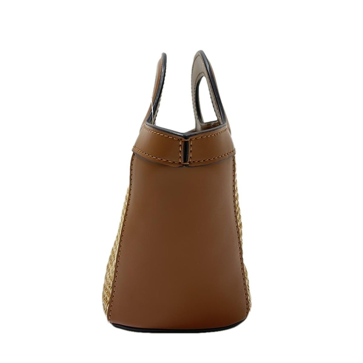 MARNI(マルニ) ハンドバッグ美品 ベージュ×ダークブラウン かごバッグ