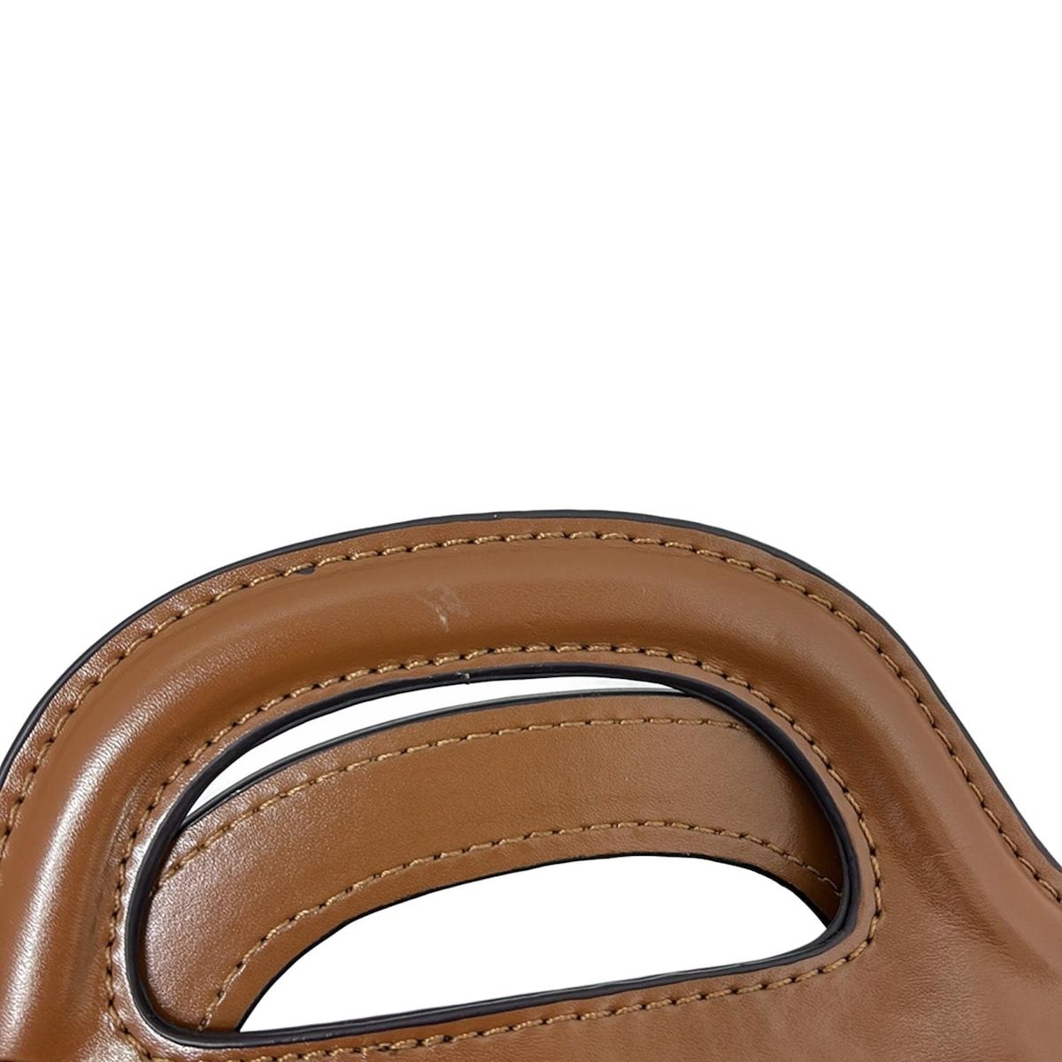 MARNI(マルニ) ハンドバッグ美品 ベージュ×ダークブラウン かごバッグ