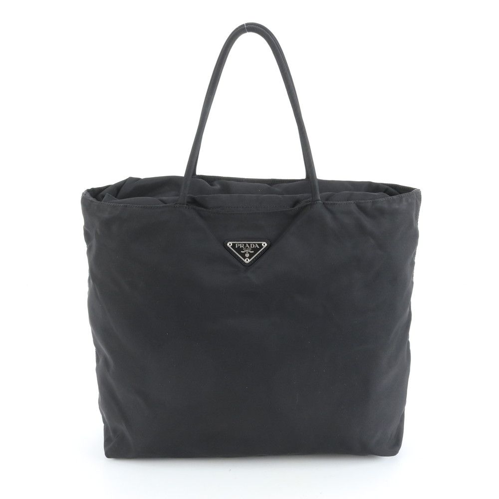 極美品 プラダ テスート ナイロン トライアングルロゴ トート バッグ