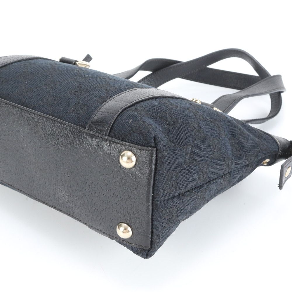 極美品 グッチ GG キャンバス アビー レザー ハンドバッグ トート