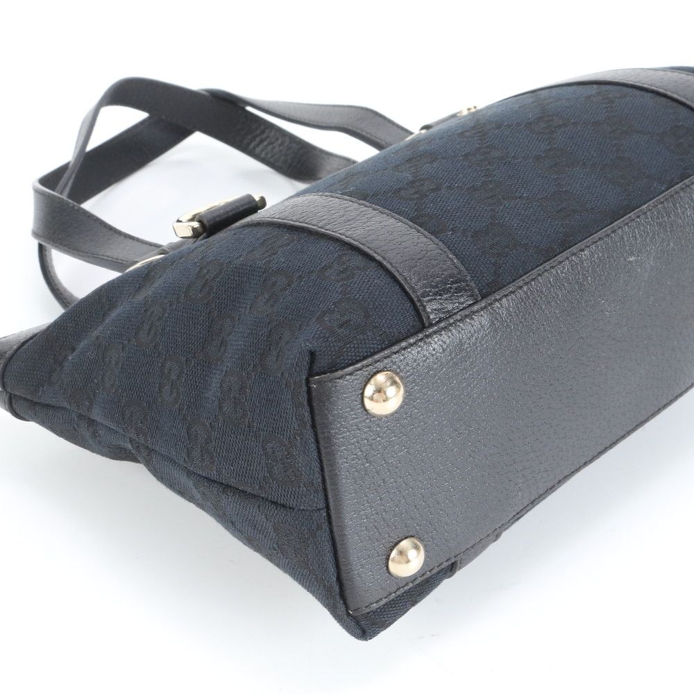 極美品 グッチ GG キャンバス アビー レザー ハンドバッグ トート