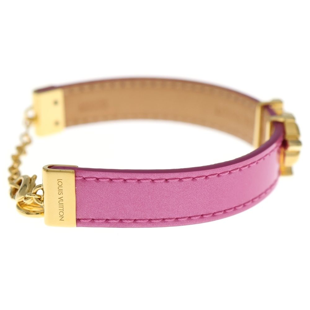 LOUIS VUITTON (ルイヴィトン) LVグラム ブラスレ ピンク パテント