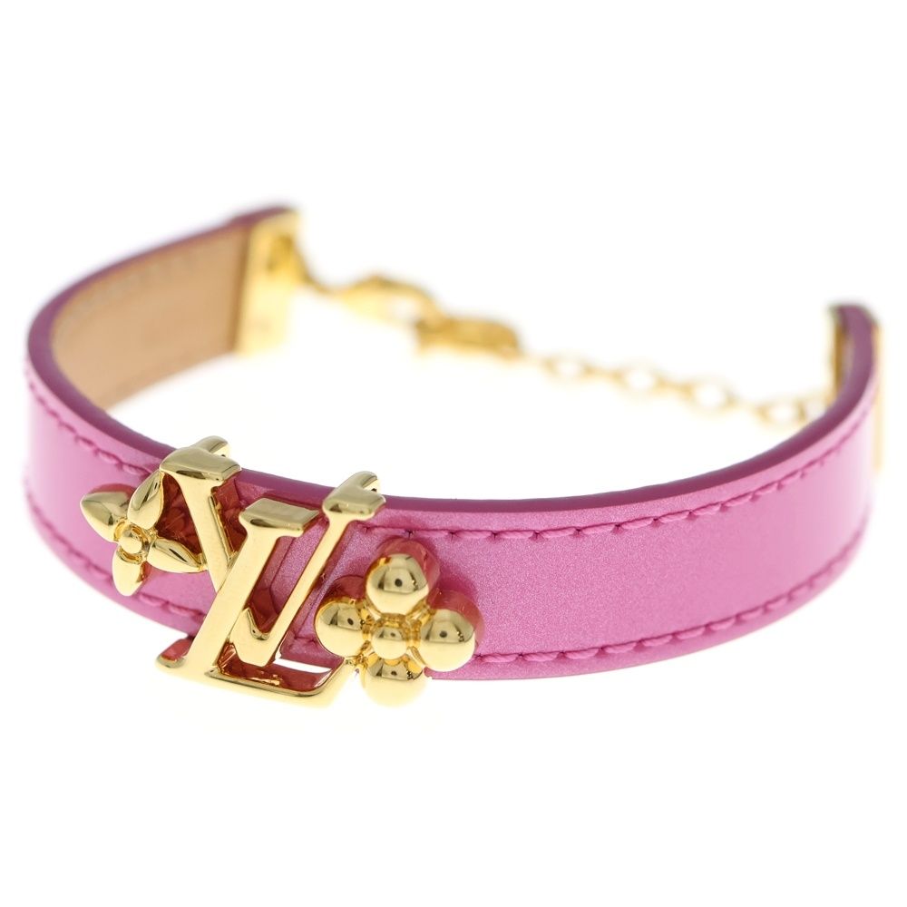 LOUIS VUITTON (ルイヴィトン) LVグラム ブラスレ ピンク パテント