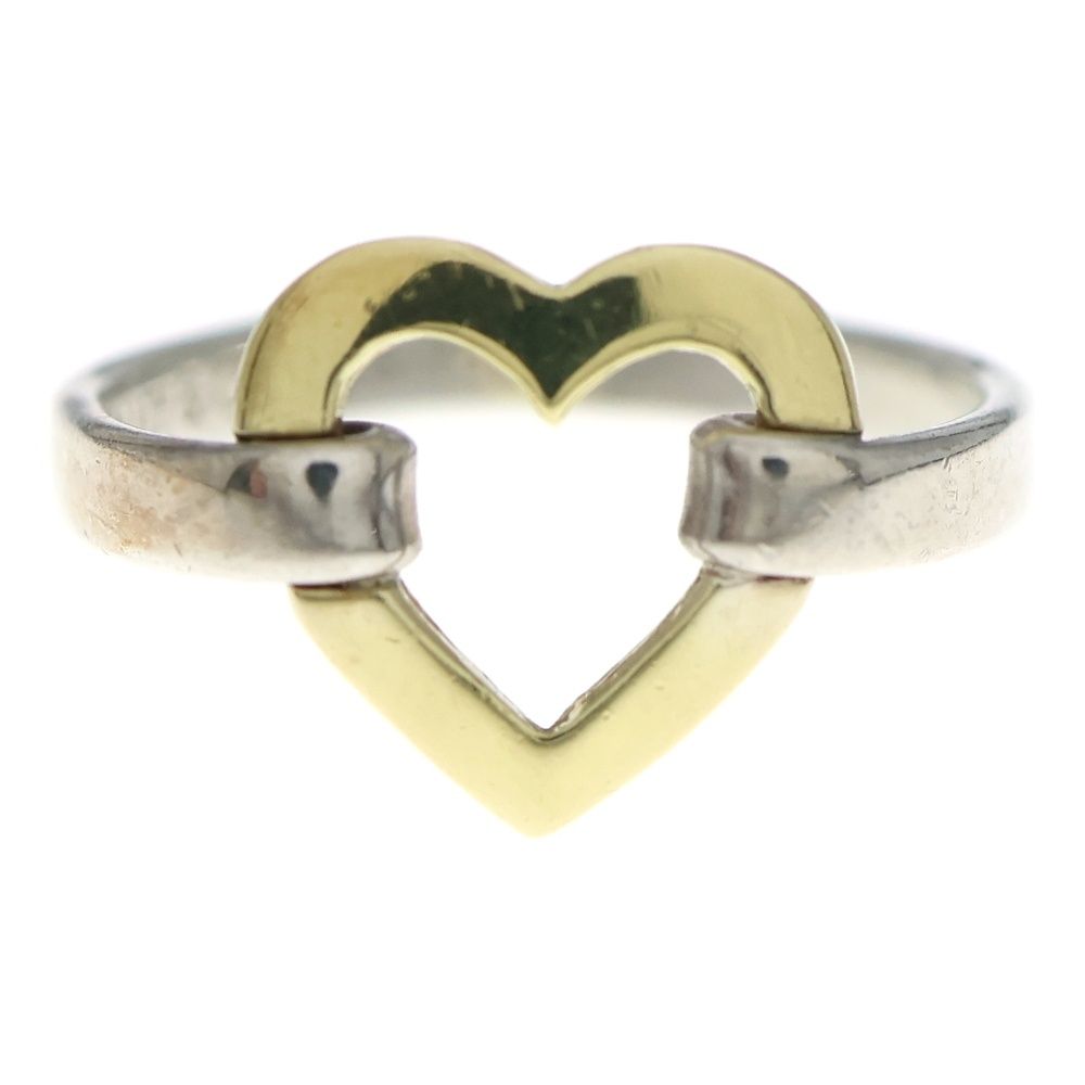 TIFFANY & Co. (ティファニー) Sv925×K18 オープンハート リング 指輪