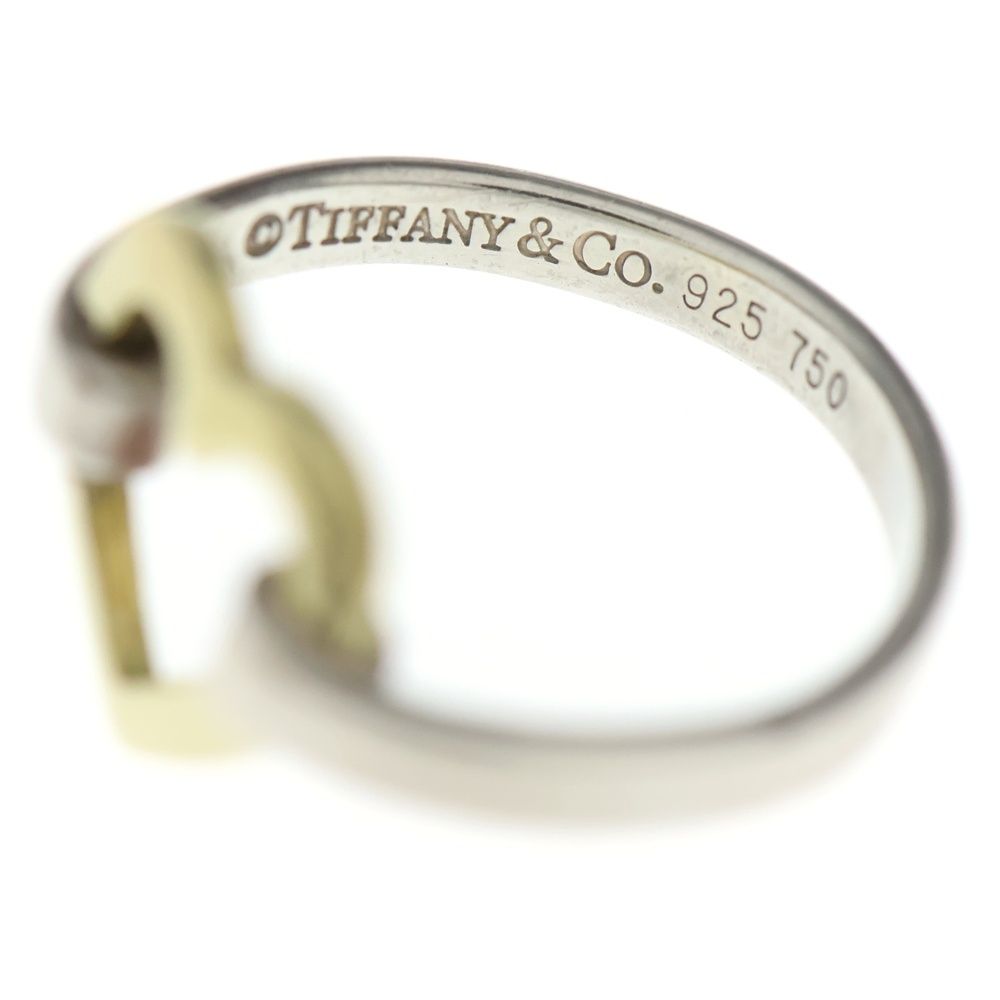 TIFFANY & Co. (ティファニー) Sv925×K18 オープンハート リング 指輪
