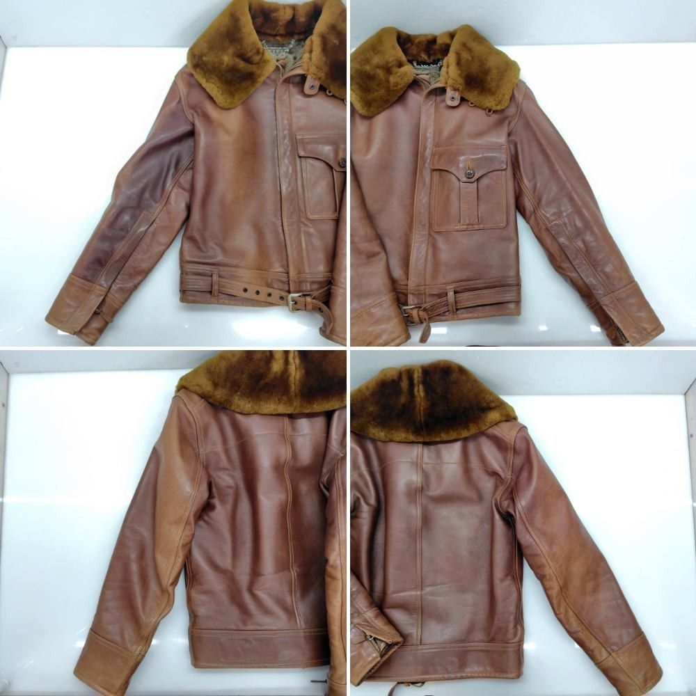バズリクソンズ ホースハイド B-2 フライト ジャケット レザー ムートン BUZZ RICKSON'S / バズリクソンズ ホースハイドを使用した エイジング