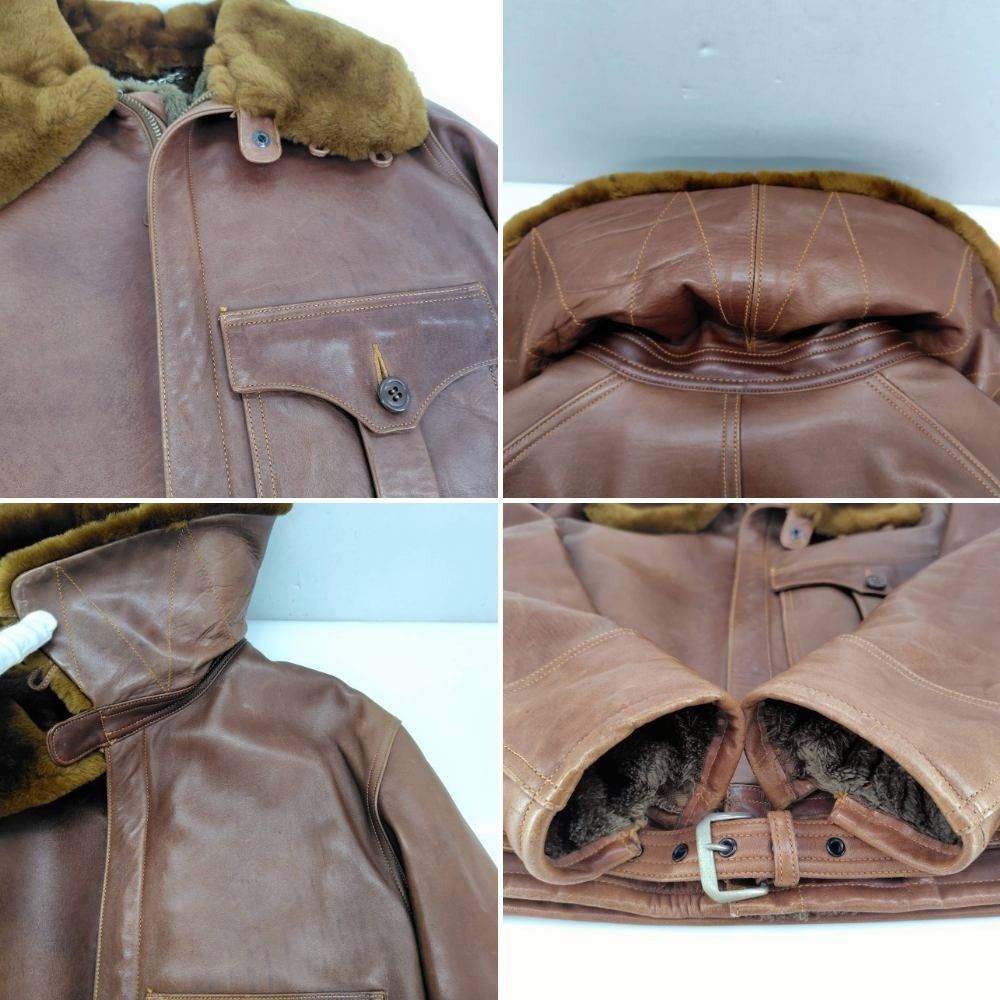 バズリクソンズ ホースハイド B-2 フライト ジャケット レザー ムートン BUZZ RICKSON'S(バズリクソンズ)「Type B-2」エアーフォースレザー