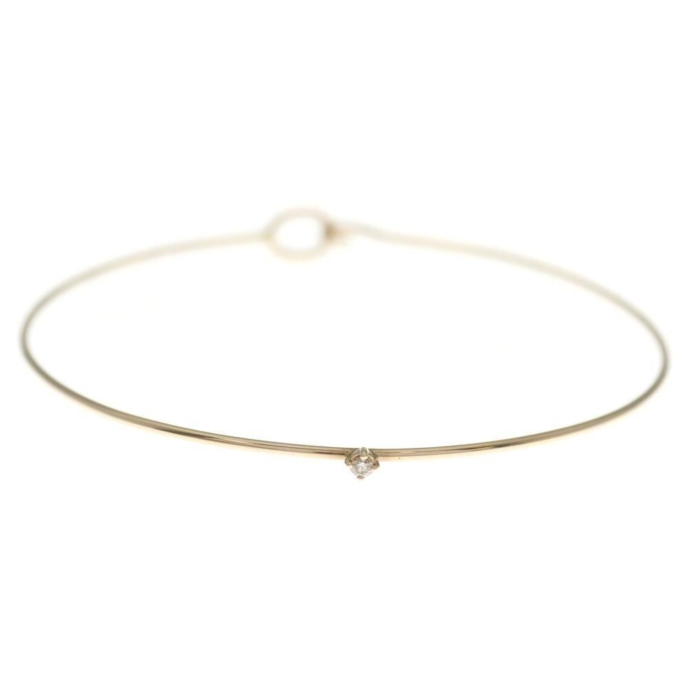 agete (アガット) K10 ダイヤモンドブレスレットバングル ゴールド