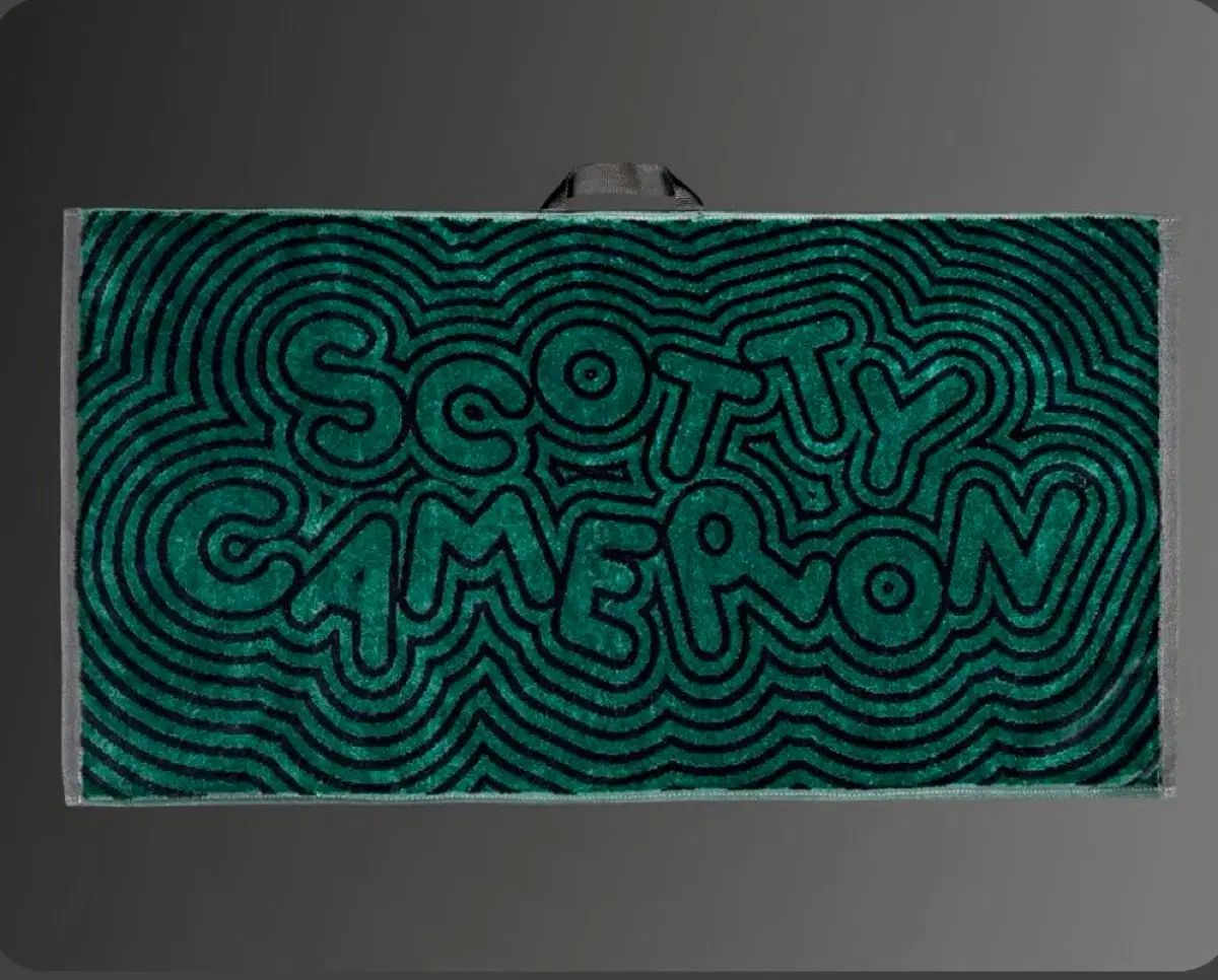 【新品・未使用】スコッティキャメロン タオル スコッティスクリプト ゴルフ タオル - ブラック/ティファニーブルー