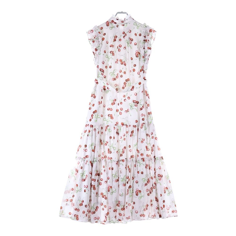 リリアンカラット バリエーションプリントティアードワンピース チェリー 2 リリアンカラット バリエーションプリントティアードワンピース