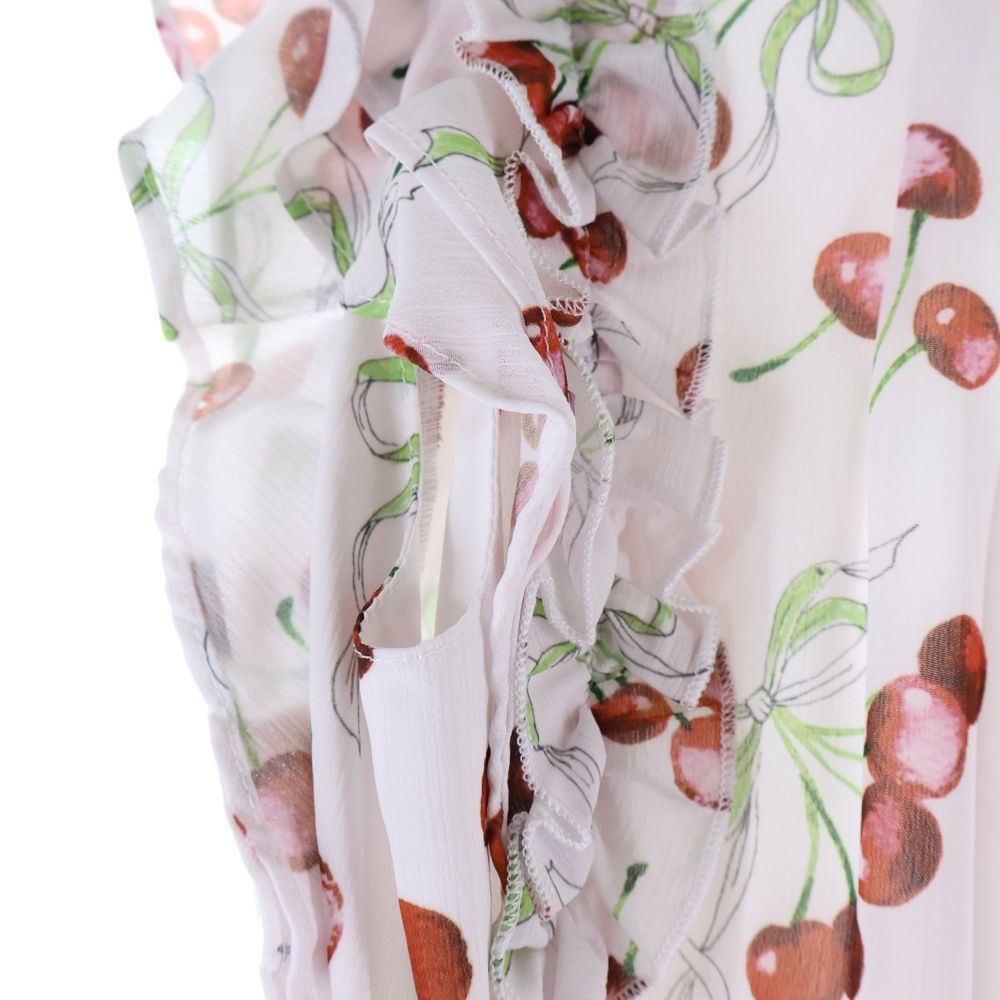 リリアンカラット バリエーションプリントティアードワンピース チェリー 2 リリアンカラット バリエーションプリントティアードワンピース