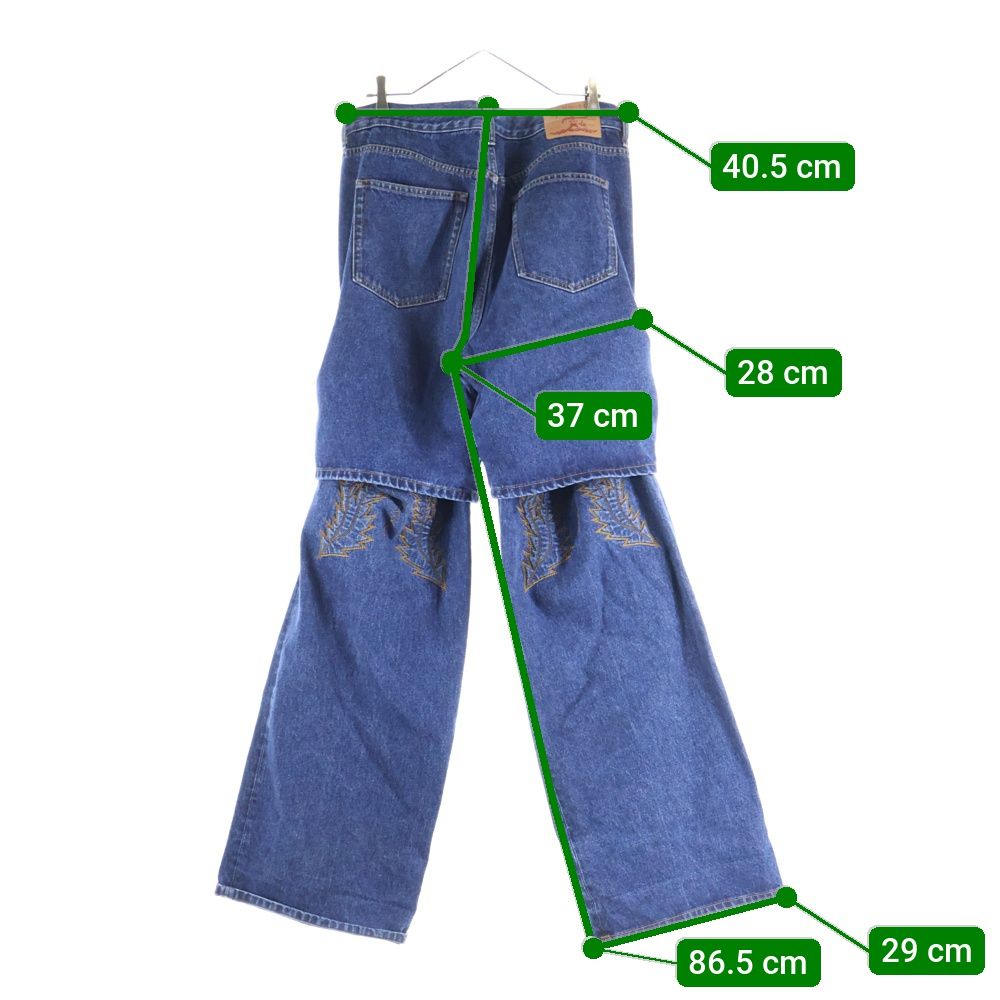 Y/PROJECT ワイプロジェクト Cowboy Cuff Jeans カウボーイ カフ デニム ジーンズ インディゴ Y/PROJECT (ワイプロジェクト) Cowboy Cuff Jeans カウボーイ カフ